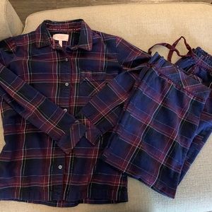 Victoria’s Secret Pajama Set Size XS Plaid Flannel Warm Cozy Winter Is Coming